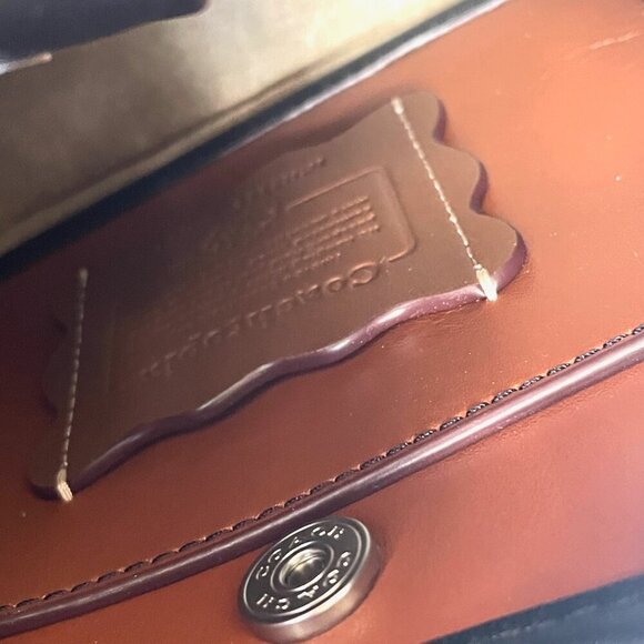 Coach Ergo Bag Wavy Stripe Upcrafted Brown Black Leather Coachtopia 90s CQ004 - Picture 11 of 12